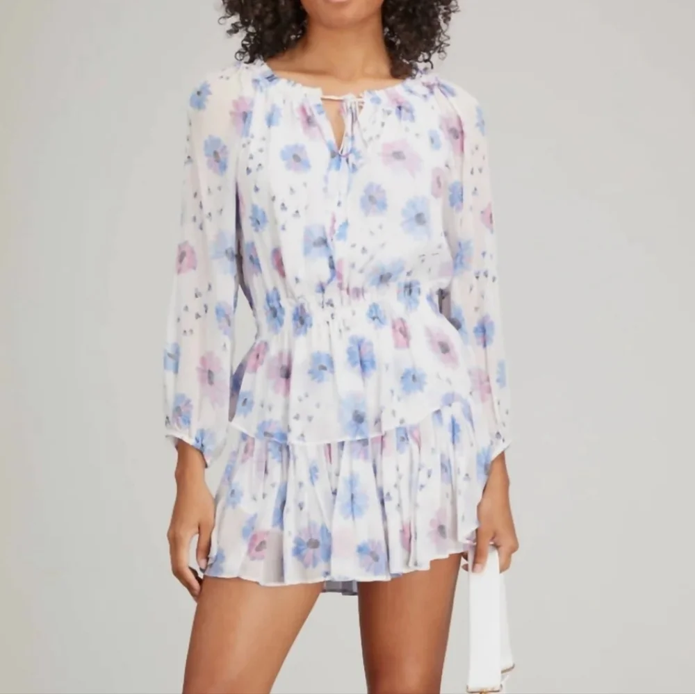 LoveShackFancy women's floral mini dress size large - Picture 4 of 10